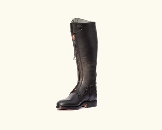 3-layer D leather riding boots – side profile